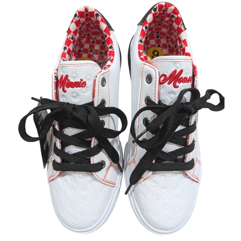 Disney Minnie Mouse Ground Up White Sneakers Size 9 New‎ Kawaii